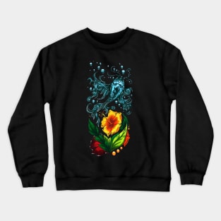 Koi and Hibiscus Crewneck Sweatshirt